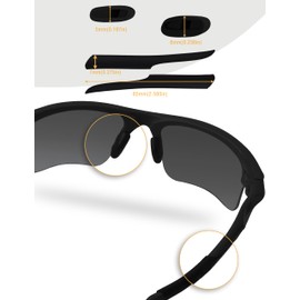 Bowyer 2 Pairs Replacement Rubber Kits Compatible with Oakley Fast Jacket/Fast Jacket XL Sunglass-Black