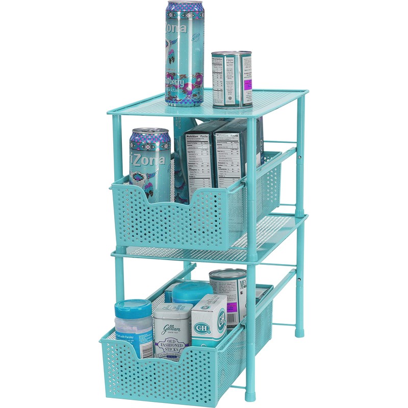 Simple Houseware Stackable Under Sink Cabinet Sliding Basket Organizer Drawer,