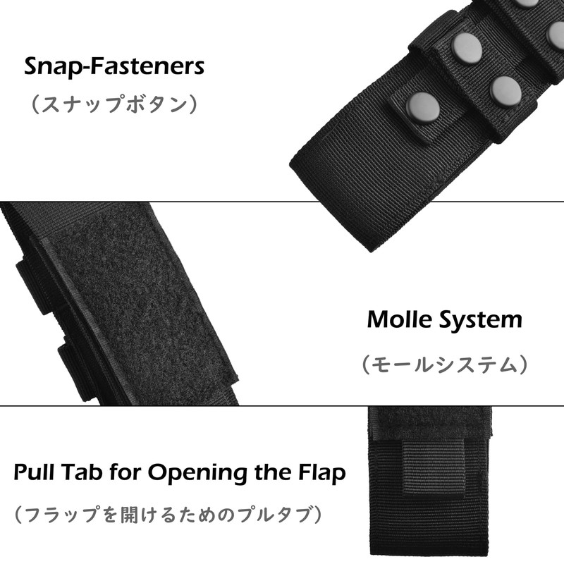 TRIWONDER Tactical Flashlight Pouch Flashlight Holster Case Molle Torch Holder