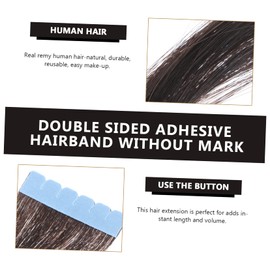 TOVINANNA 2pcs Real Human Hair Extensions for Women Black No Damage for Daily Use Special Occasions