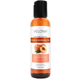 velona Peach Kernel Oil 2 Fl Oz | 100% Pure and Natural Carrier Oil | Refined | Cooking, Skin, Hair, Body & Face Moisturizing | Use Today - Enjoy Results