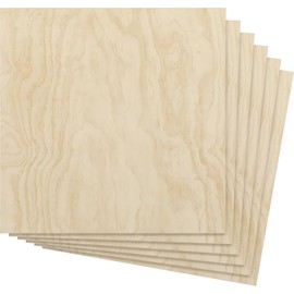 Ekena Millwork 7 3/4"W x 7 3/4"H x 1/4"T Wood Hobby Boards, Birch (6-Pack)