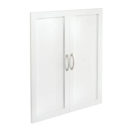 ClosetMaid SuiteSymphony Wood Closet Door Set Pair, Add On Accessory, Shaker Style, for Storage, Clothes, for 25 in. Units, Pure White/Satin Nickel