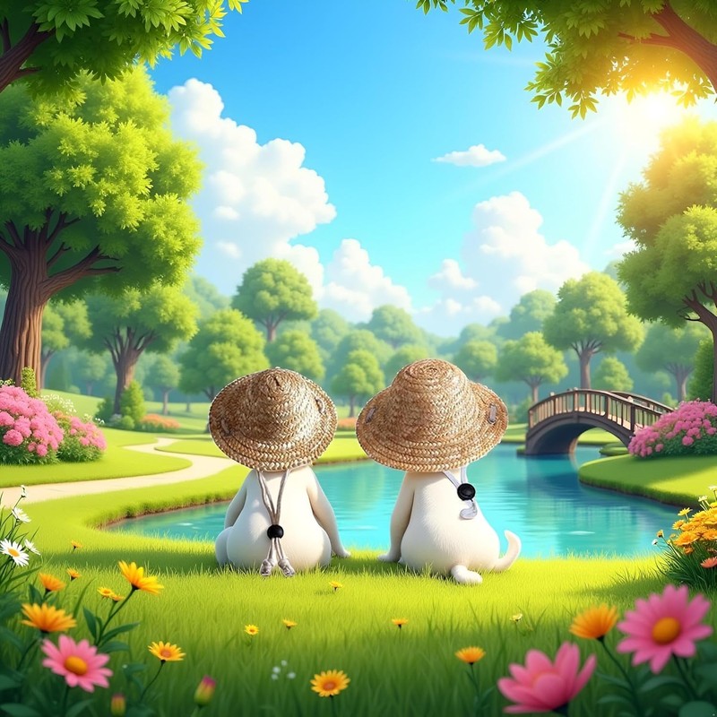 2Pc Novelty Summer Adjustable Pet Dog Outdoor Straw Hat Puppy
