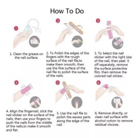 OK! GEL POLISH Nail Stickers Full Size 14 Stickers Polish Manicure Art Self Stick Decor 3D