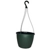 Landmark 10" Imperial Plastic Hanging Basket (Green, 5)