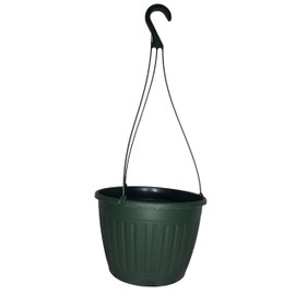 Landmark 10" Imperial Plastic Hanging Basket (Green, 5)