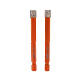 BGTEC Dry Diamond Drill Bits 2pcs 5/16" with Quick Change Hex Shank for Granite Marble Porcelain Tile Ceramic