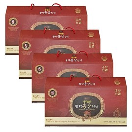 프리미엄 홍삼진액 명절 선물세트 50ml 30포 x 4박스 Premium Red Ginseng Extract Holiday Gift Set 50ml 30 Packs x 4 Boxes