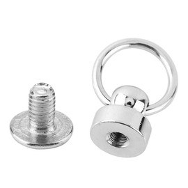 10pcs DIY remache del cuero, pernos de remache, Pernos de Remache de Latón, Atornillan las Piezas Redondas de cuero de la Cabeza del Anillo para cuero