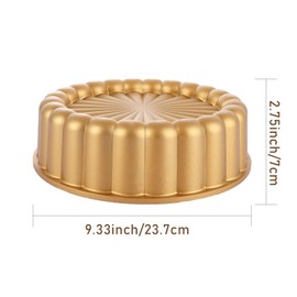 LDHHYH Charlotte - Molde para tartas de 10 pulgadas, molde estriado para hornear, molde de aluminio antiadherente para tartas con forma de flor para bodas, San Valentín, fiestas de cumpleaños, color