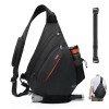 TUDEQU Sling Bag for Men Crossbody Backpack8 Pockets Sling Backpack