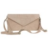 Girly Handbags Womens Italian Suede Leather Clutch Bag Pinky Nude