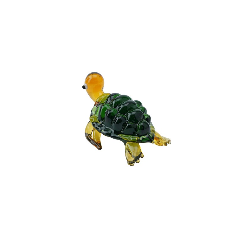 CGB Giftware Glass Turtle Ornament | Green | Gift Boxed