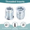 uxcell 30Pcs Threaded Inserts, 5/16"-18x43/64 Zinc Plated Carbon Steel Hex
