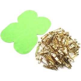 Gold Color Brooch Pins Set of 100 Pieces Accessory Craft Parts (35mm)
