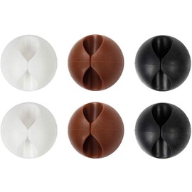 Multi Purpose Silicon Cable Holder - Desk Cable Organizer/Wire Management - for Mobile, Laptop, Desktop, TV, SAT NAV and More - Works on All Type of Surfaces - AAA Products® (12x Pack)