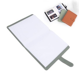 3.5x5 Photo Album, Small Photo Album Holds 80 Photos, PU Leather 3x5 Photo Album Wedding Family Baby Anniversary Pictures, Art Presentation Folder Postcards Pictures (Green)