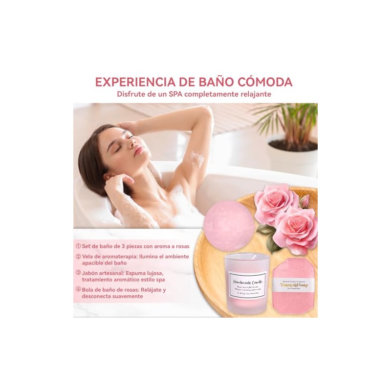 13Pzs Regalos de Cumpleaños para Mujeres, Canasta de Spa Relajante