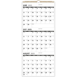 2025-2026 Wall Calendar - 3 Month Calendar 2025-2026 Vertical, Jul 2025 - Sep 2026, 3 Month Wall Calendar, 11 x 26 In Open, 2025 Calendar with Large Print, Holidays, Thick Paper, Priorities ＆ Notes