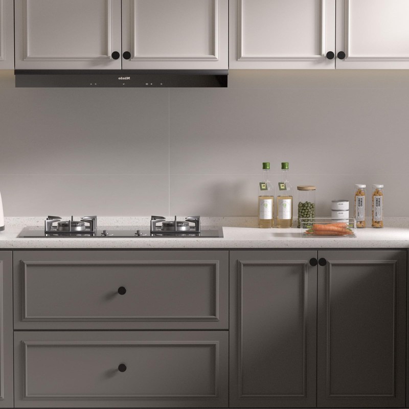 goldenwarm 5Pack Black Knobs Black Cupboard Knobs Round Single Hole