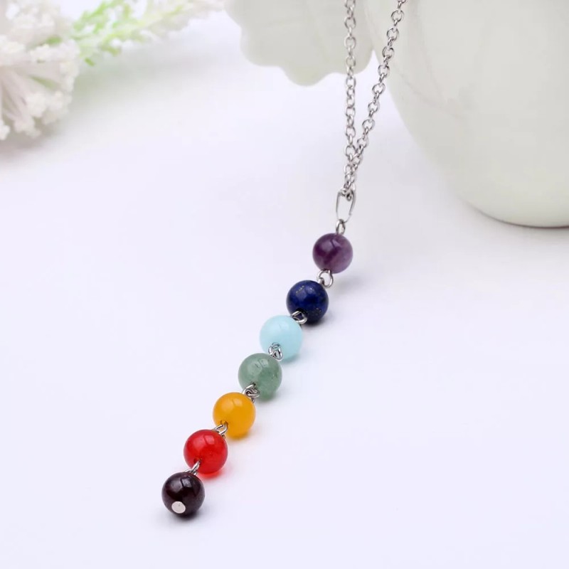 Deluxe Collar De Los 7 Chakras Yoga Meditación Energía Indu