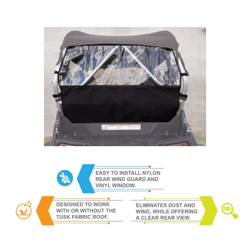 Tusk UTV Rear Window - Fits: Honda Pioneer 500 2015-2019