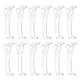 QUARKZMAN Style10 Pack of 36 64 mm Clear Valance Clips, Hidden Window Blinds Valance Holder for Horizontal Wooden or Faux Wood Blinds