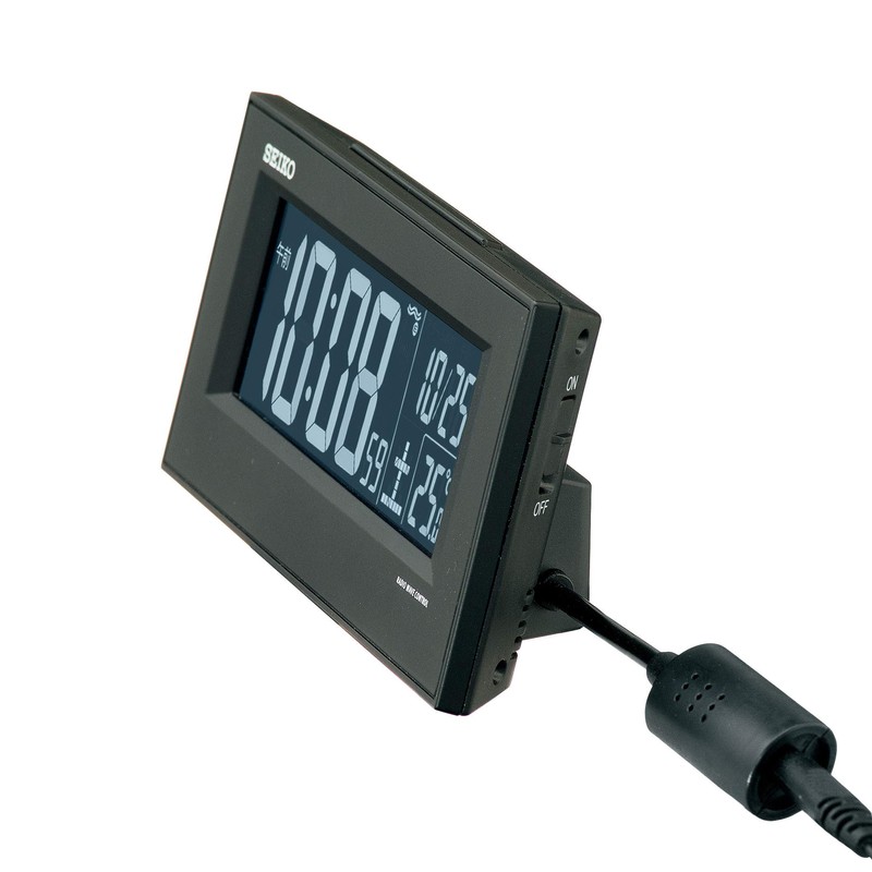 Seiko Clock Tabletop Clock 01: Black Main Body Size: 2.5×6.1×1.5