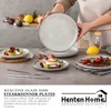 Henten Home Ceramic Dinner Plates, 10 Inch Large Porcelain Steak