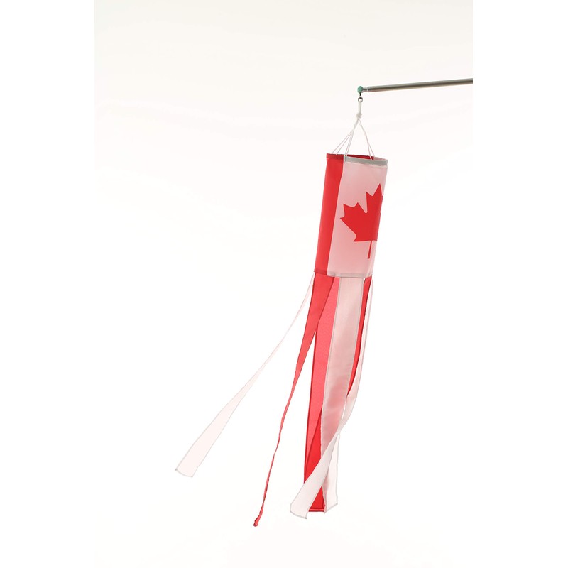 Canada Canadian Flag WindSock 2 Pack Stripes Wind Socks For