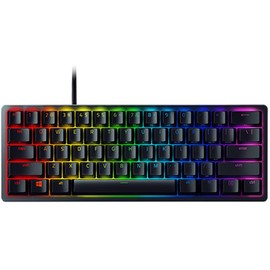 Razer Huntsman Mini (Red Switch) - Kompakte 60% Gaming Tastatur (Lineare Optisch-Mechanische Switches, Doubleshot PBT-Tastenkappen, Abnehmbares USB-C Kabel) QWERTZ DE-Layout | Schwarz
