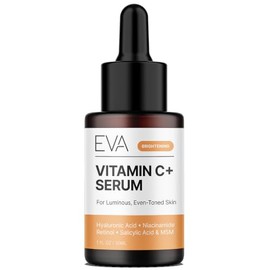 Vitamin C Serum Plus 2% Retinol, 3.5% Niacinamide, 5% Hyaluronic Acid, 2% Salicylic Acid, 10% MSM, 20% Vitamin C - Skin Clearing Serum - Anti-Aging Skin Repair, Supercharged Face Serum (1 oz)