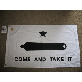 American Wholesale Superstore 3X5 Come & Take It Gonzales Flag Cotton Flag Embroidered Sewn Includes Clips