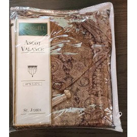 Croscill Classics Ascot Valance Curtain ST. James 40x25 Bronze 3466
