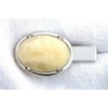 1 1/2 INCH 25x18 OVAL YELLOW JADE CABOCHON GEMSTONE TIE