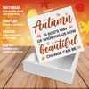 Autumn Sign Fall Wood Block Sign Rustic Fall Quote Wooden