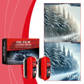 Automotive Oil Film Cleaning Brush, Prevents Rain and Fog Glass Cleaning Board for Car, Car Glass Oil Film Cleaner, for Car Windows & Windshield Washers