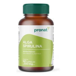 Alga Spirulina 100% Pura - Pronat - 180 Cápsulas de 500 mg