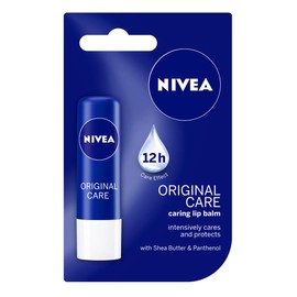 NIVEA Original Care Lip Balm (4.8 g) Protective Lip Moisturiser with Shea Butter and Natural Oils Nourishing Lip Balm for 24 Hour Moisturiser Lip Care with Melt Formula