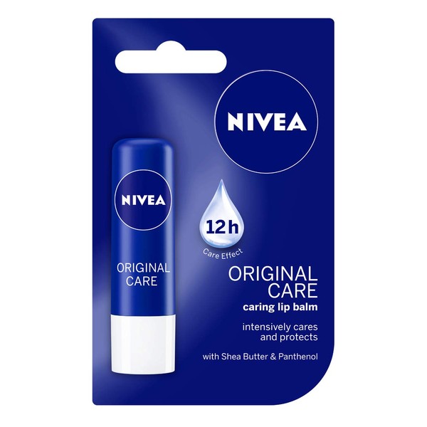 NIVEA Original Care Lip Balm (4.8 g) Protective Lip Moisturiser