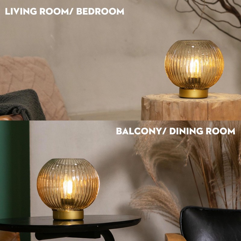 ULAROOM Battery Operated Lamp with Remote Control, Battery Powered Table