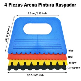 XINYUICEAN Raspadores de Plástico, 4 Piezas Arena Pintura Raspador, Paint Scrapers Herramienta de Escultura de Raspador Herramientas de Cerámica Raspadores de Pintura Pintura Papel Pintado Rascador