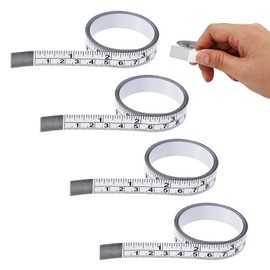 4 PCS Adhesive Measuring Tape, Steel 78 Inches/200cm Adhesive Tape Measure, Imperial and Metric Scales, Positive Reading for Workbench, Table Saw, Drafting Table, White