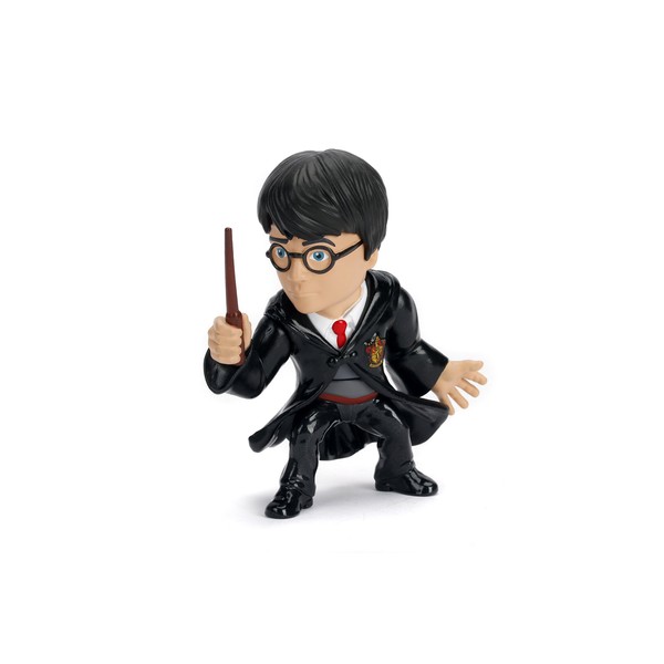 Nano Metalfigs Harry Potter in School Uniform with Wand Metals Die-Cast Collectible Toy Figure, Black, 10cm