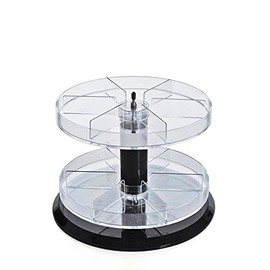 Azar Displays 226020 11" Dia x 8" H 2-Tier Round Divider Counter Display