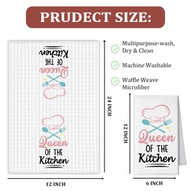 Humor Kitchen Towel, Funny Waffle Weave Kitchen Towel, Humorous Gifts Cloth Hand Tea Towel for Kitchen, Humor Towel for Cooking Baking Home Decor, Kitchen Towel Gift for Hostess Mom Women Housewarming