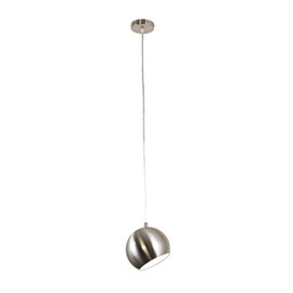 Chloe Lighting IRONCLAD Contemporary-Style 1 Light Brushed Nickel Ceiling Mini Pendant 8" Wide