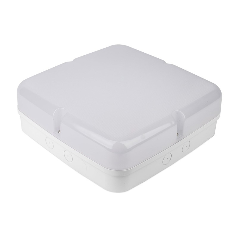 Bright Source Wall & Ceiling Square Utility LED Bulkhead, White,