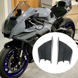 ACOGEDO Coppia Alette Laterali Aerodinamiche per Moto Supporti per Ali per Carenatura in Fibra di Carbonio Universali per Bici Sportive